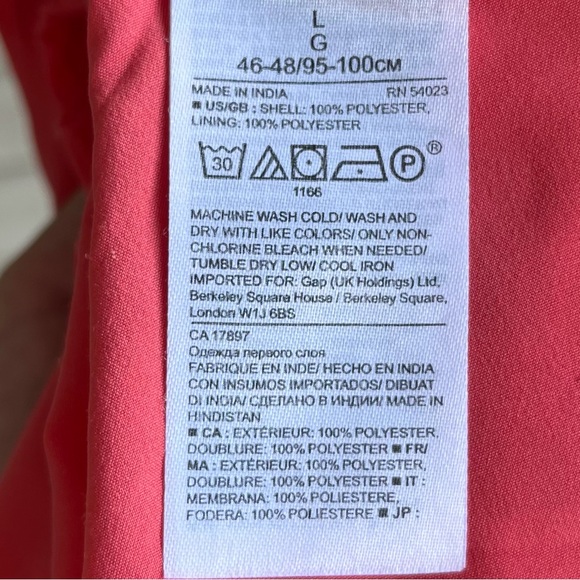 •Banana Republic• Salmon Lace Overlay Peplum Blouse - Size Large - Picture 8 of 9